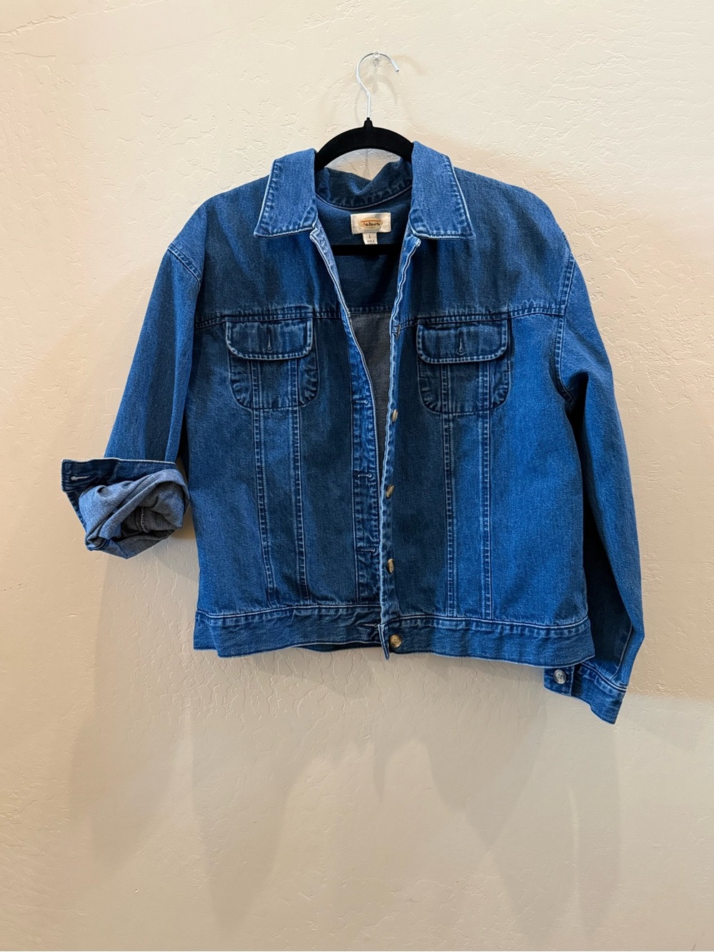 Talbots Dark Blue Denim Jacket with Flap Pockets